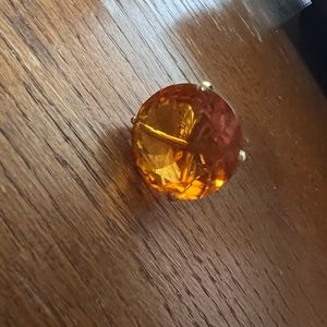Jumbo orange mystic gemstone alchemia gold ring